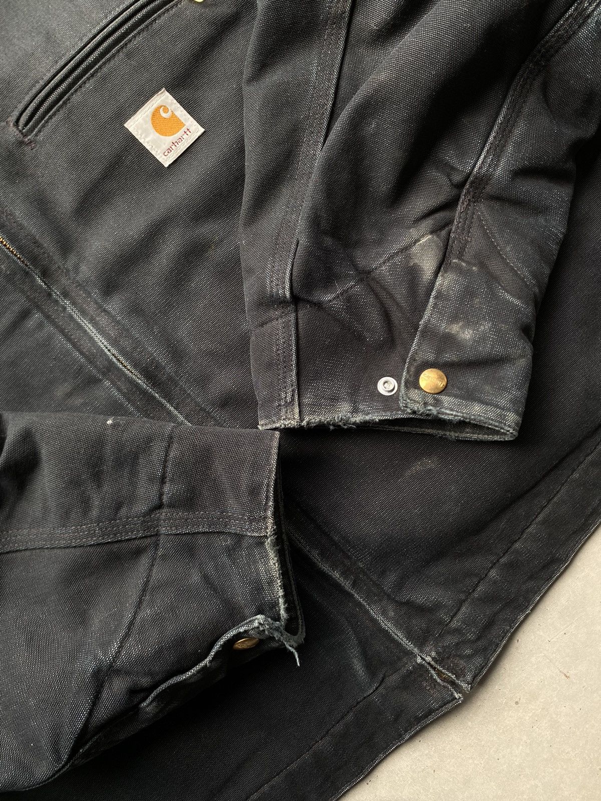 Carhartt Vintage Black Carhartt Detroit Blanket Lined Work Jacket Size US XXL / EU 58 / 5 - 3 Thumbnail