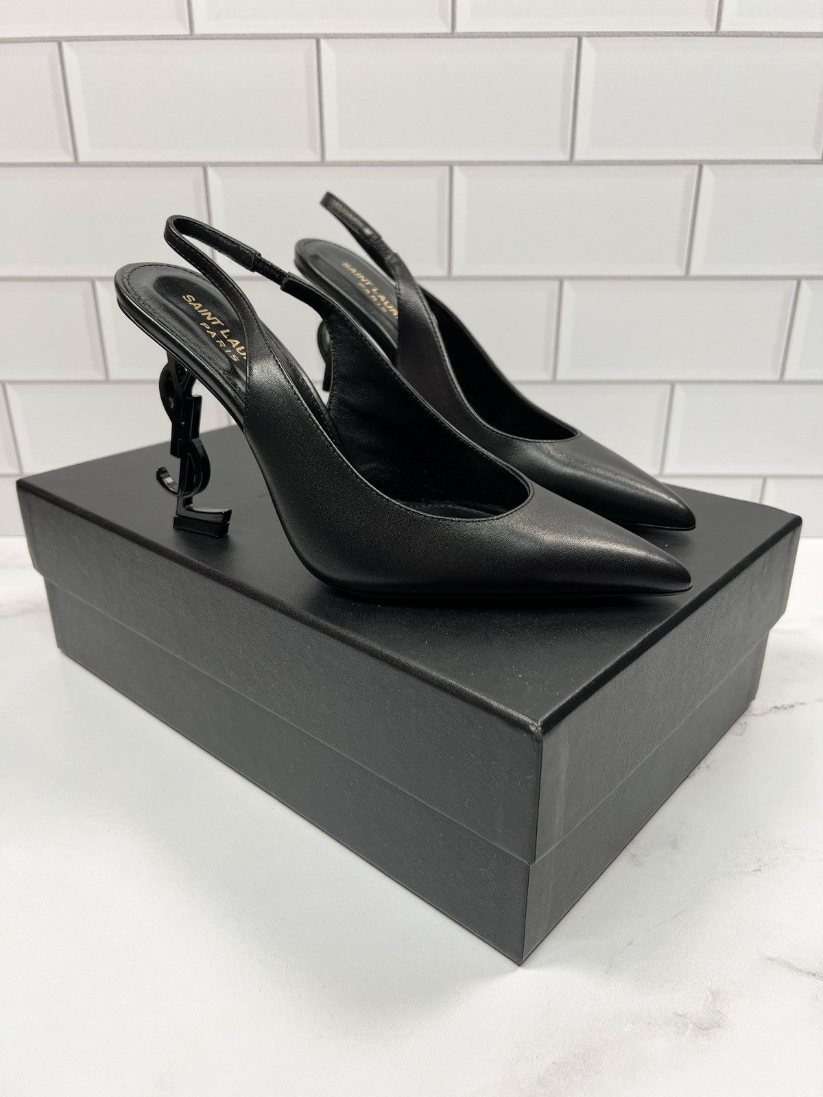 Yves Saint Laurent YSL Yves Saint Laurent Opyum Slingback Leather Pumps Heels Size US 6.5 / IT 36.5 - 1 Thumbnail