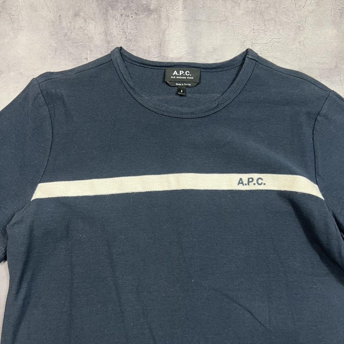 A.P.C. Rare! A.P.C Yukata Dark Navy Embroider Logo Tee Y2K Size US S / EU 44-46 / 1 - 3 Thumbnail