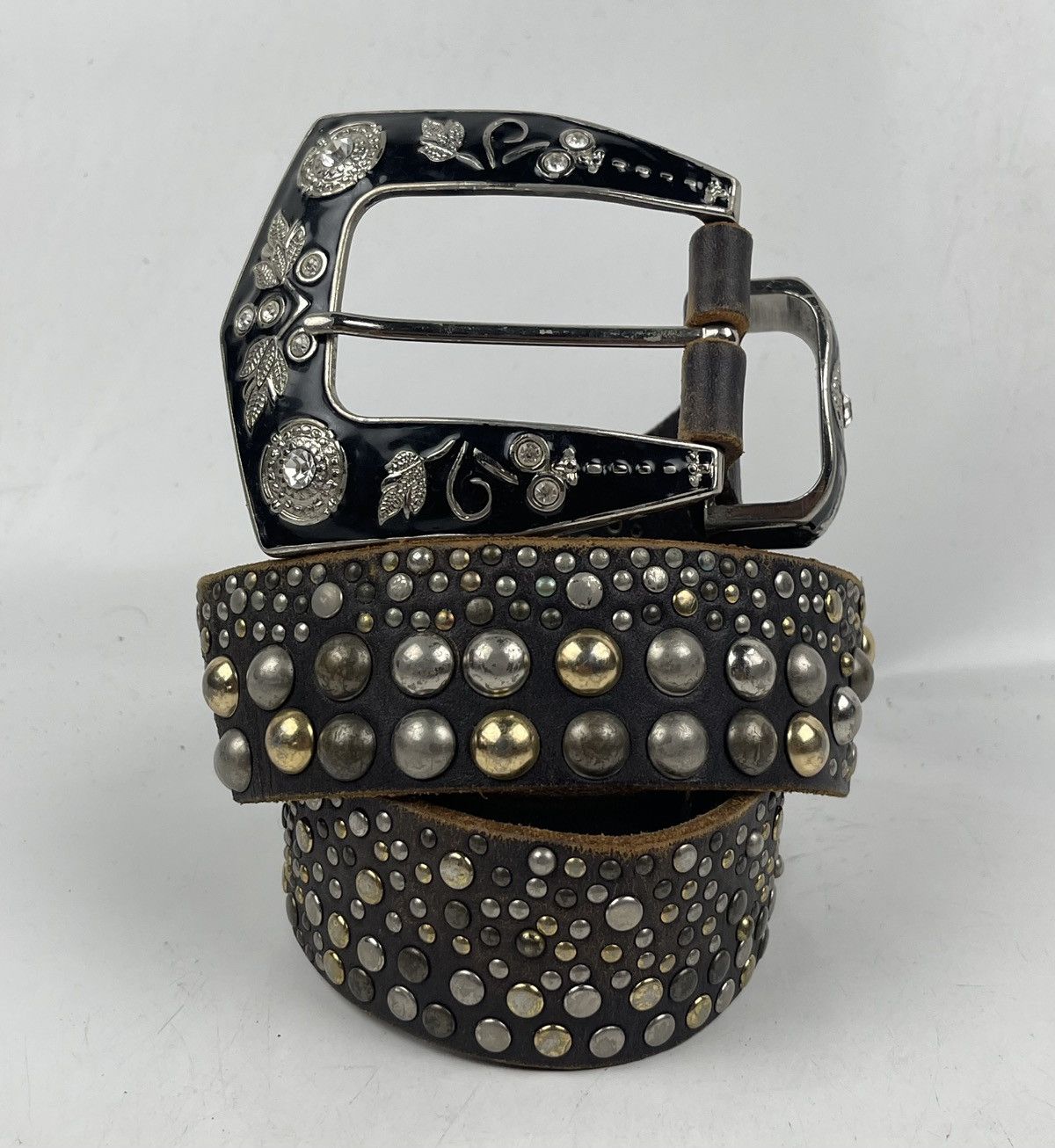 Seditionaries punk style studded leather belt tc49 Size 30 - 1 Thumbnail