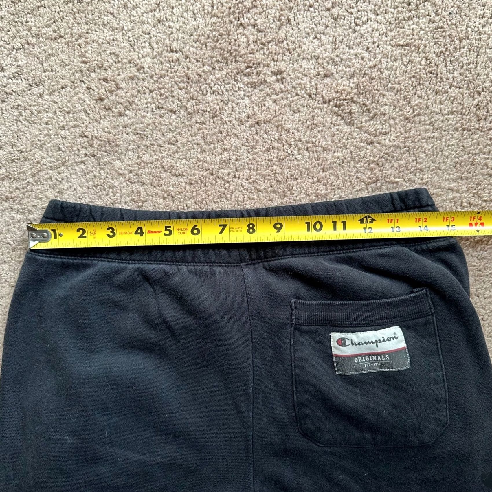 Champion Champion Sweatpants Mens Small Black Tapered Leg Elastic Waist Mid Rise Size US 29 - 6 Thumbnail