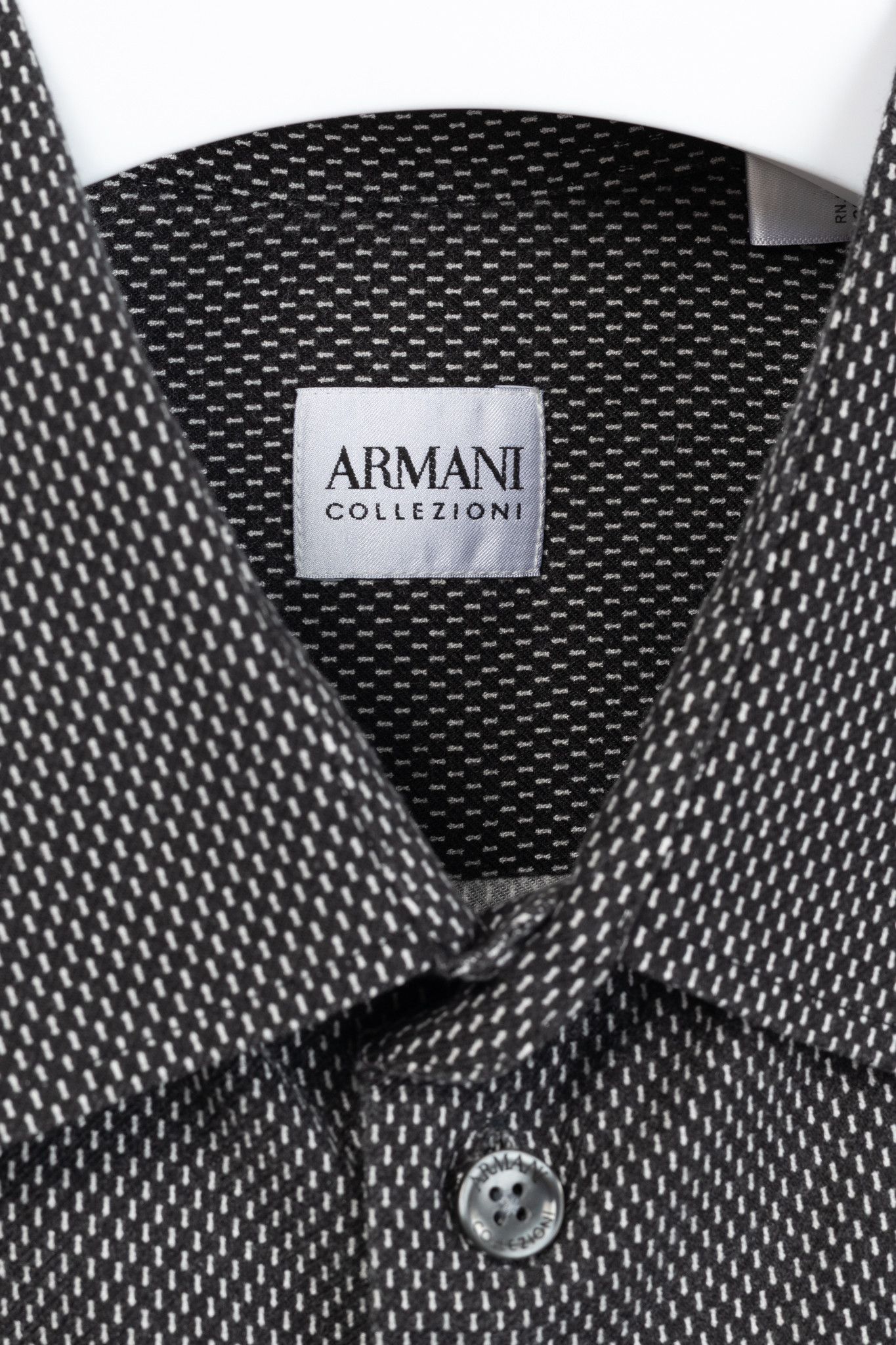 Armani Collezioni Armani Collezioni Cotton-Blend Patterned Buttoned Shirt Size US XXL / EU 58 / 5 - 4 Thumbnail