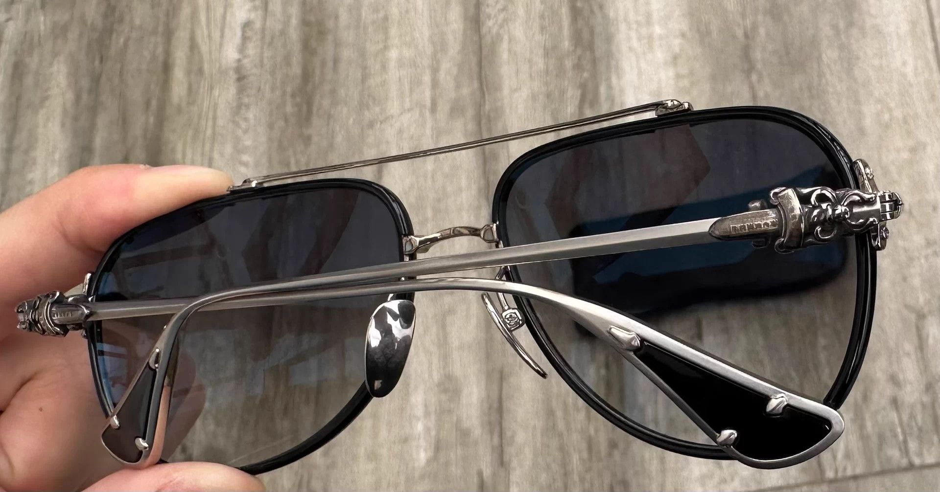 Chrome Hearts Chrome Hearts SPINNER Cross Sunglasses 60-17-148 Size ONE SIZE - 3 Thumbnail