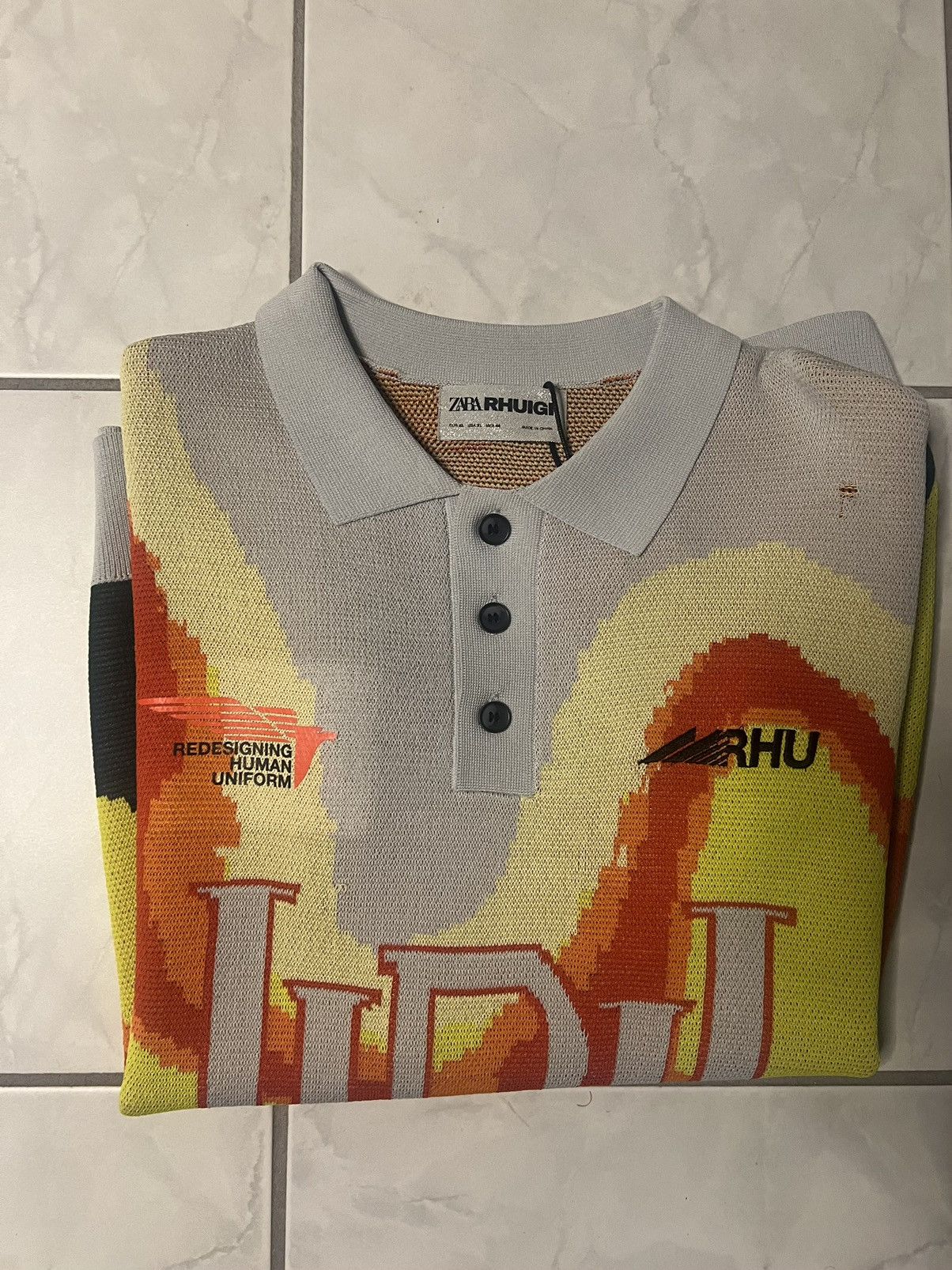Rhude × Zara zara x ruigi “redesigning human uniform” knitted polo Size US XL / EU 56 / 4 - 7 Thumbnail