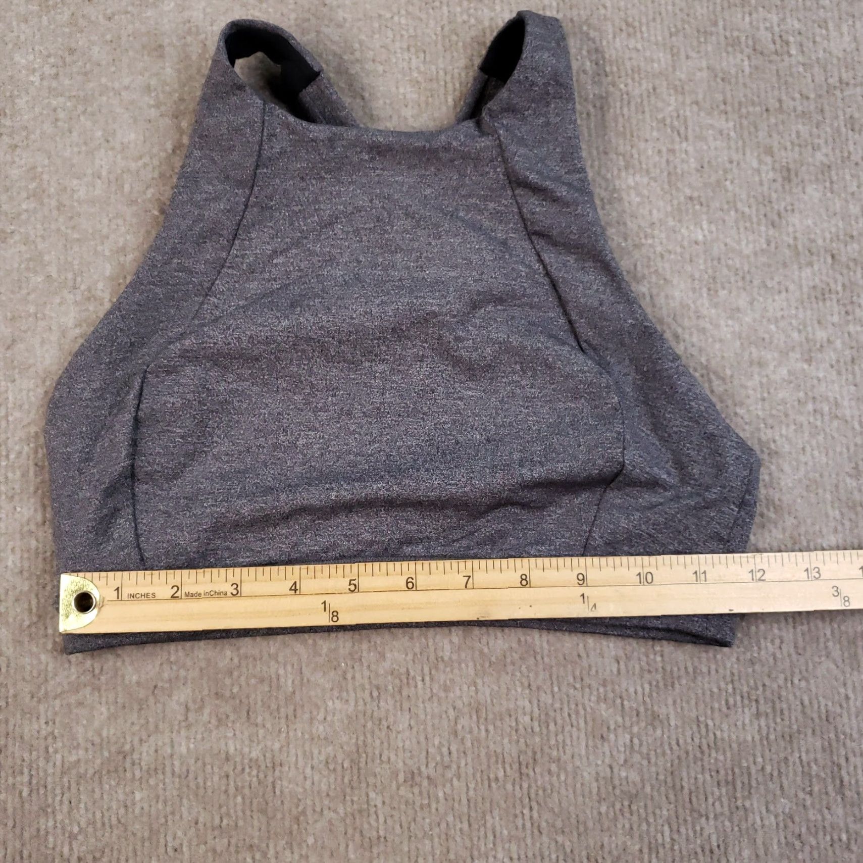 Lululemon VINTAGE Lululemon Sports Bra Women's Size 4 Gray High Neck Yoga Activewear Size ONE SIZE - 2 Thumbnail