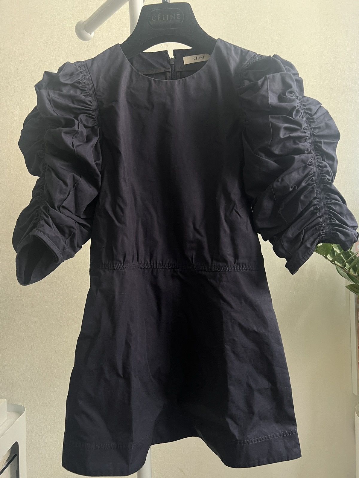 Celine Old Celine by Phoebe Philo gather puff sleeves top Size XS / US 0-2 / IT 36-38 - 2 Thumbnail