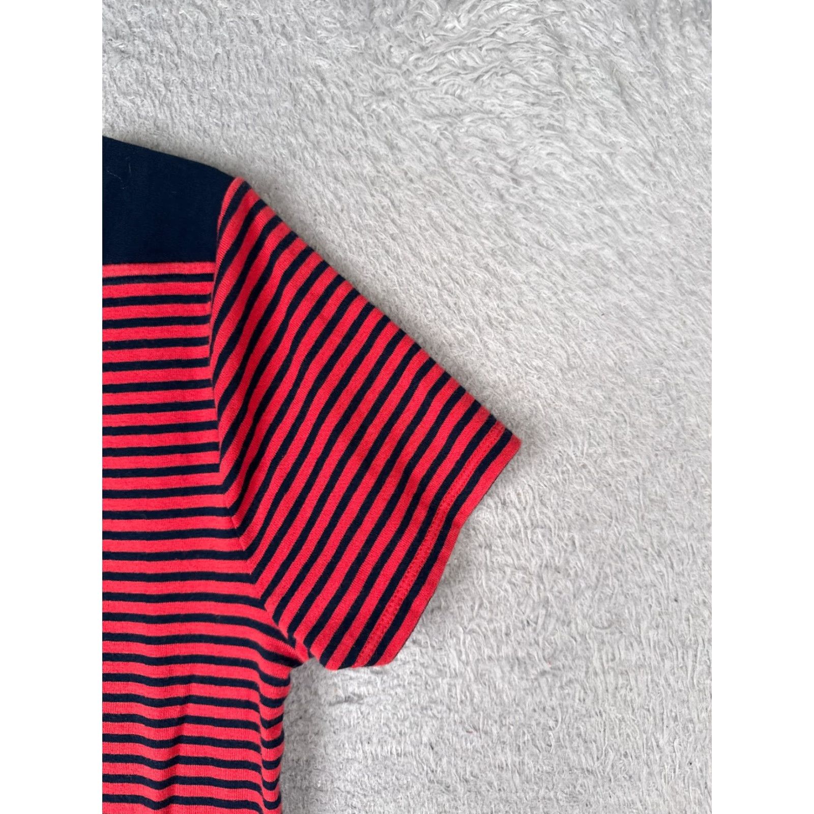 Ralph Lauren Lauren Ralph Lauren Shirt Women Large Pink Stripe Short Sleeve Square Neck Size L / US 10 / IT 46 - 2 Thumbnail