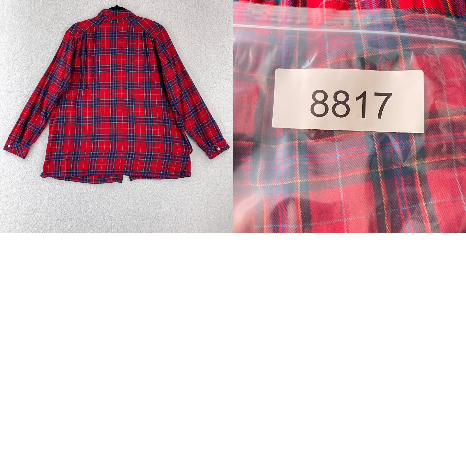 J. Jill J. Jill Red Plaid Button-Up Flannel Shirt Womens Medium Long Sleeve Casual Shirt Size M / US 6-8 / IT 42-44 - 9 Thumbnail