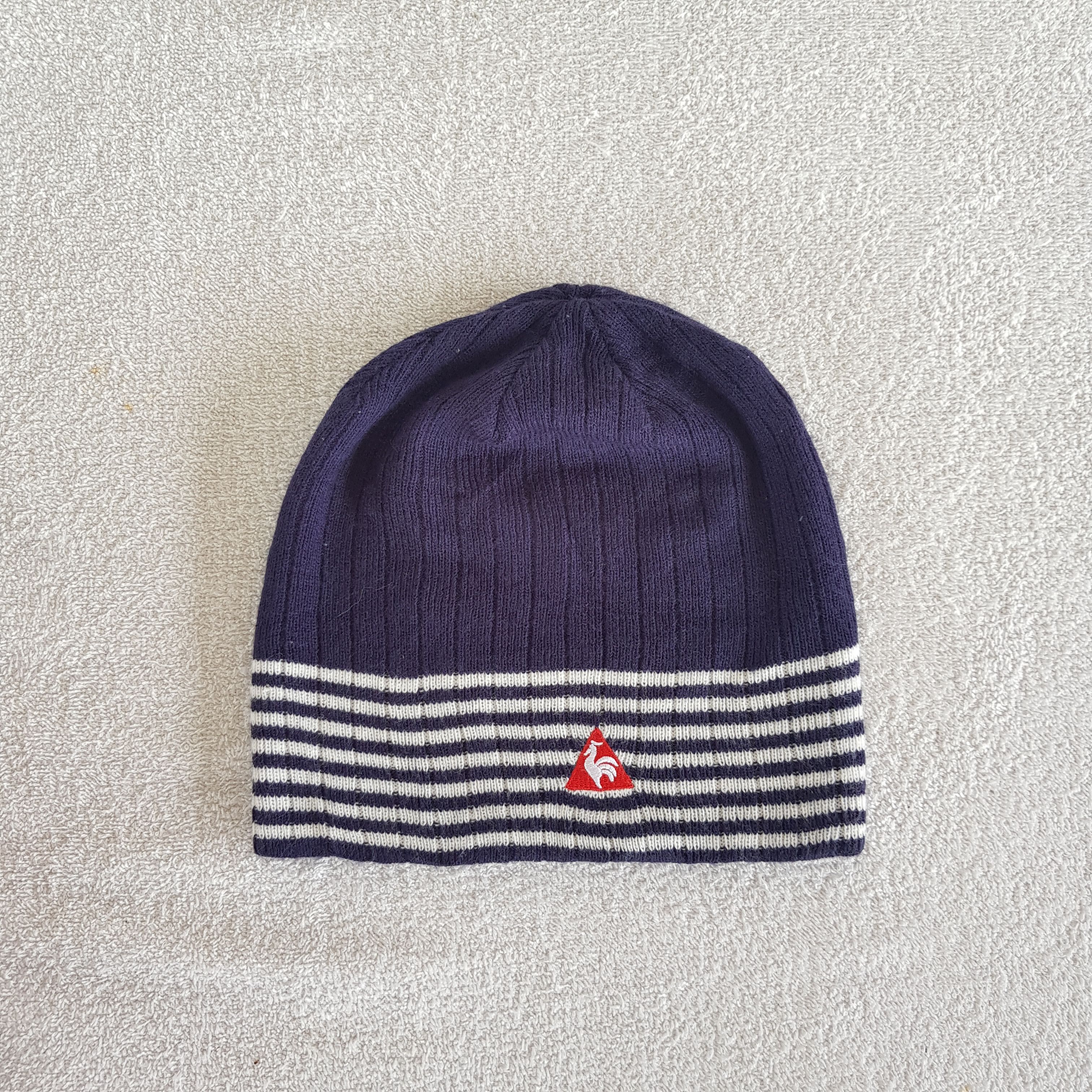 Aran Isles Knitwear Vintage Le Coq Spotfit Beanie Ribbed Knit Snow Caps Hats. Size ONE SIZE - 5 Thumbnail