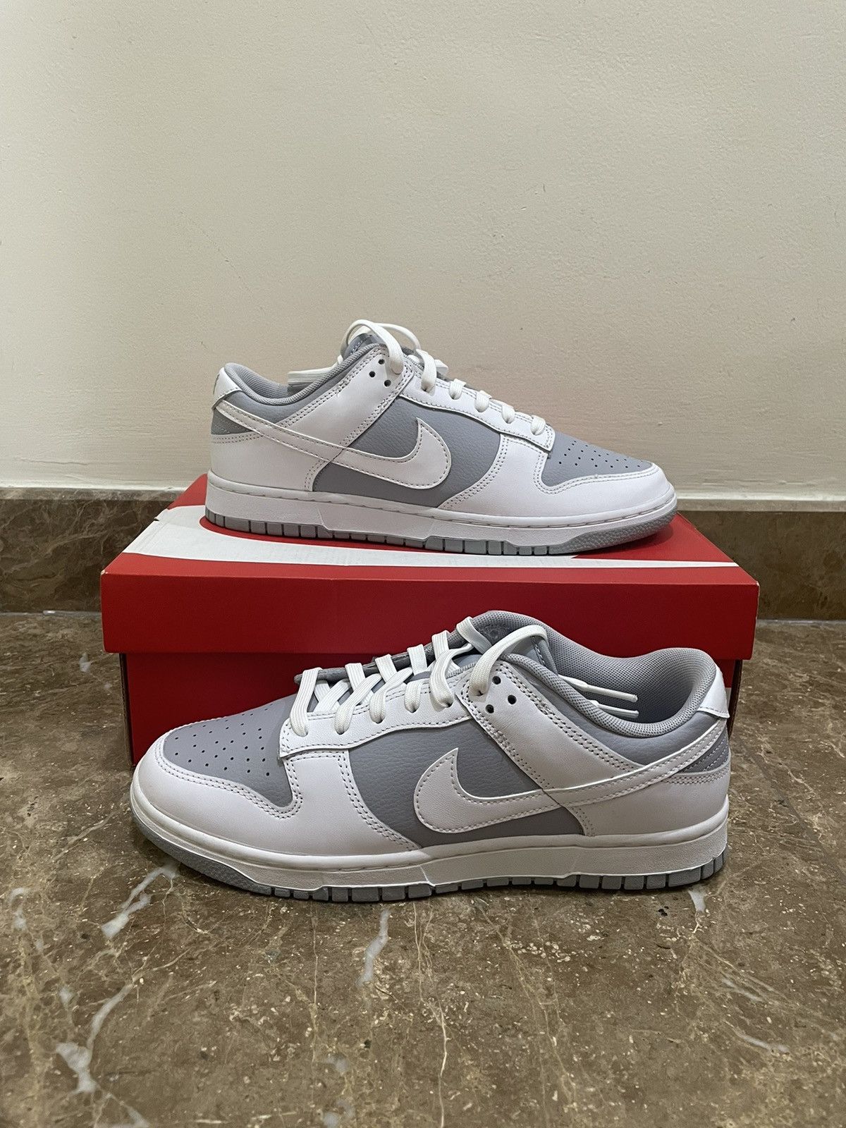 Nike ‼️Negotiable‼️ Nike Dunk Low White Neutral Grey Size US 10 / EU 43 - 3 Thumbnail