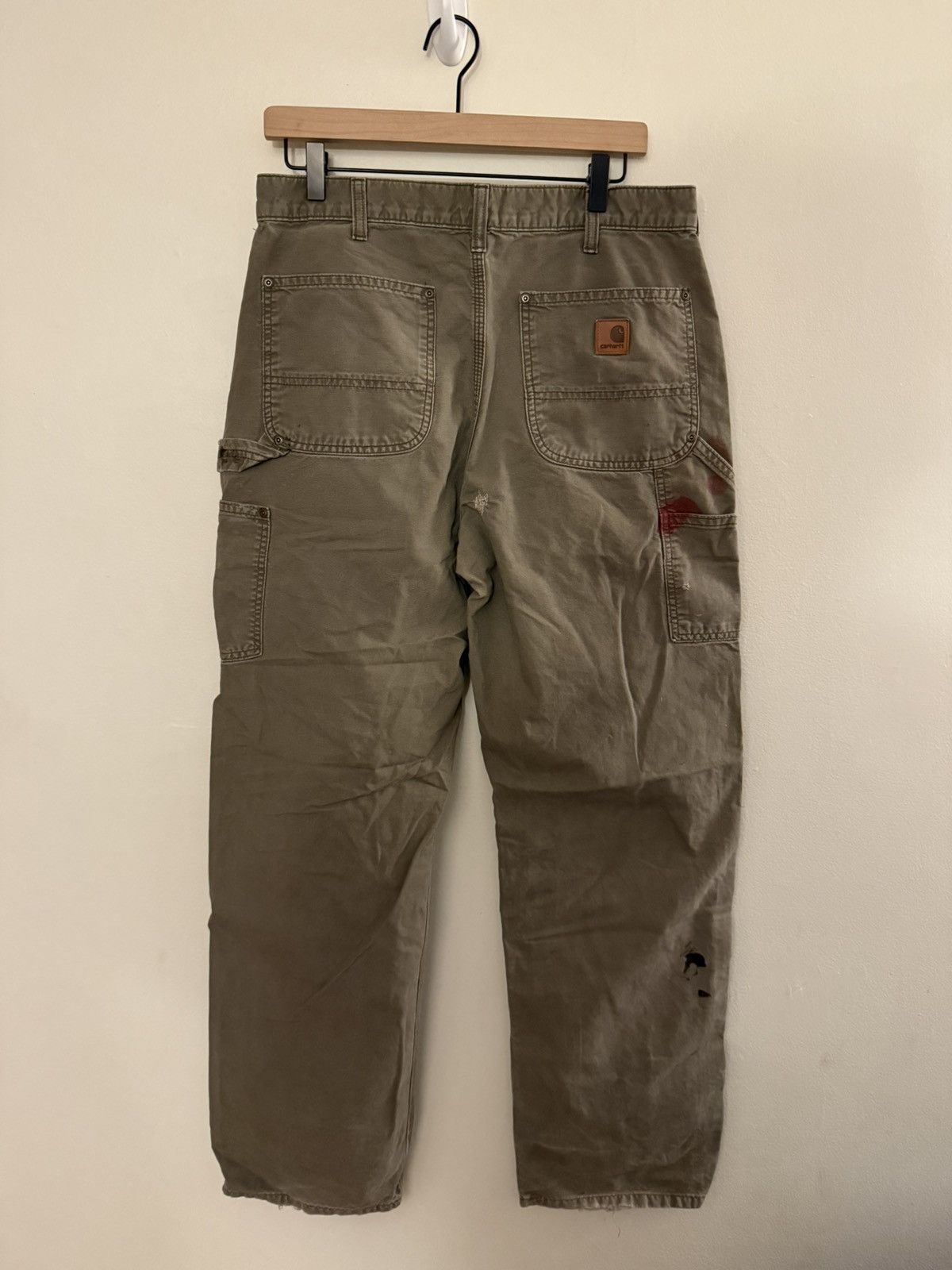 Carhartt Vintage 90s Carhartt Double Knee Green Size US 33 - 4 Thumbnail