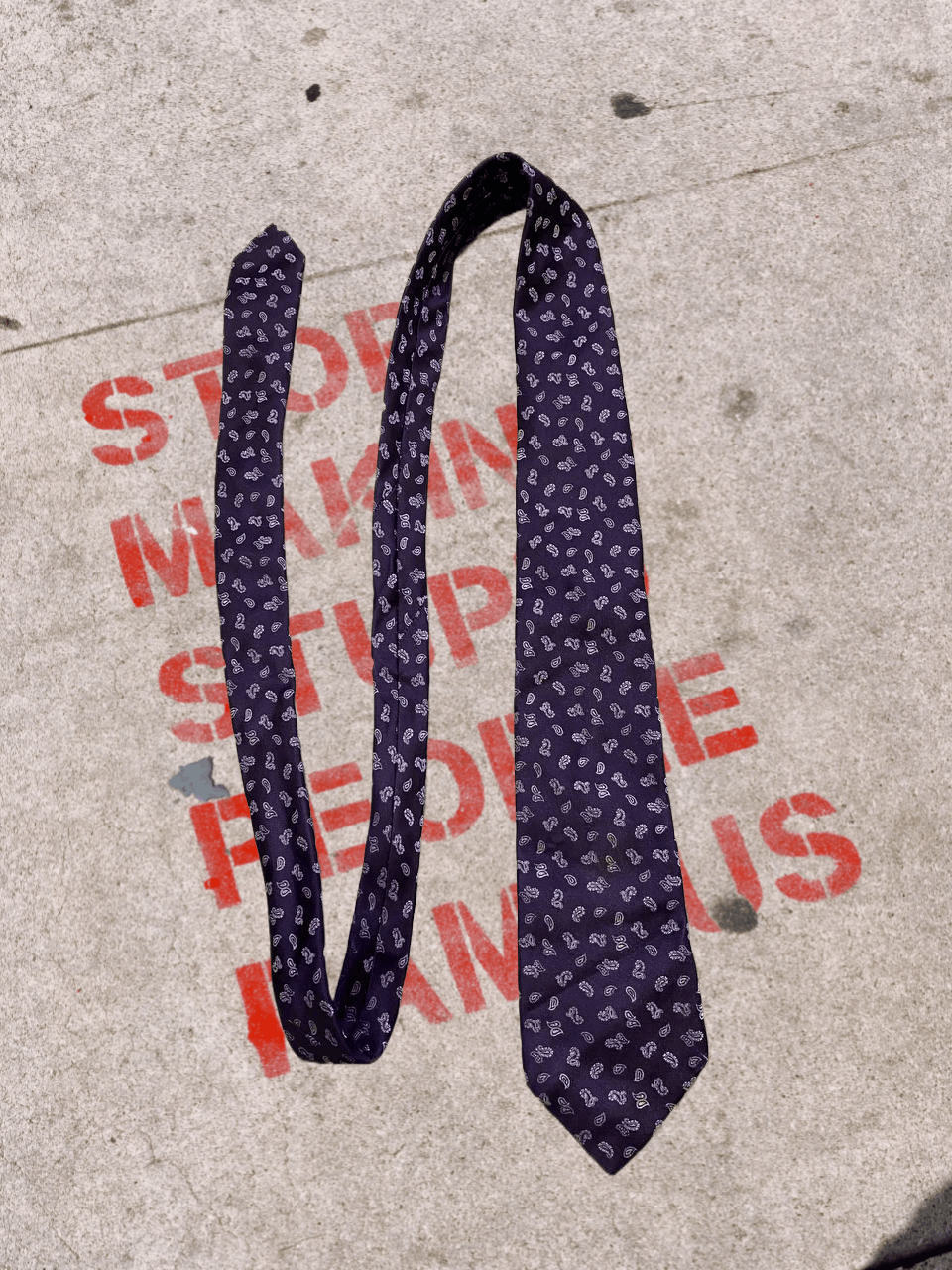 Boggi Streetwear Y2K Purple Tie Print BOGGI MILANO Size ONE SIZE - 1 Thumbnail