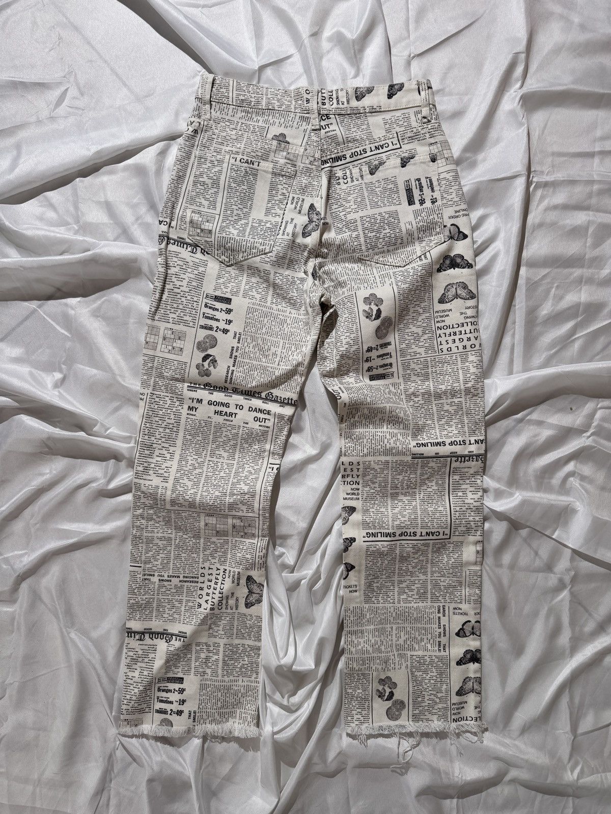 Hysteric Glamour Gazette Printed Vintage Bootcut Jeans (John Galliano style) Size 27" / US 4 / IT 40 - 7 Thumbnail