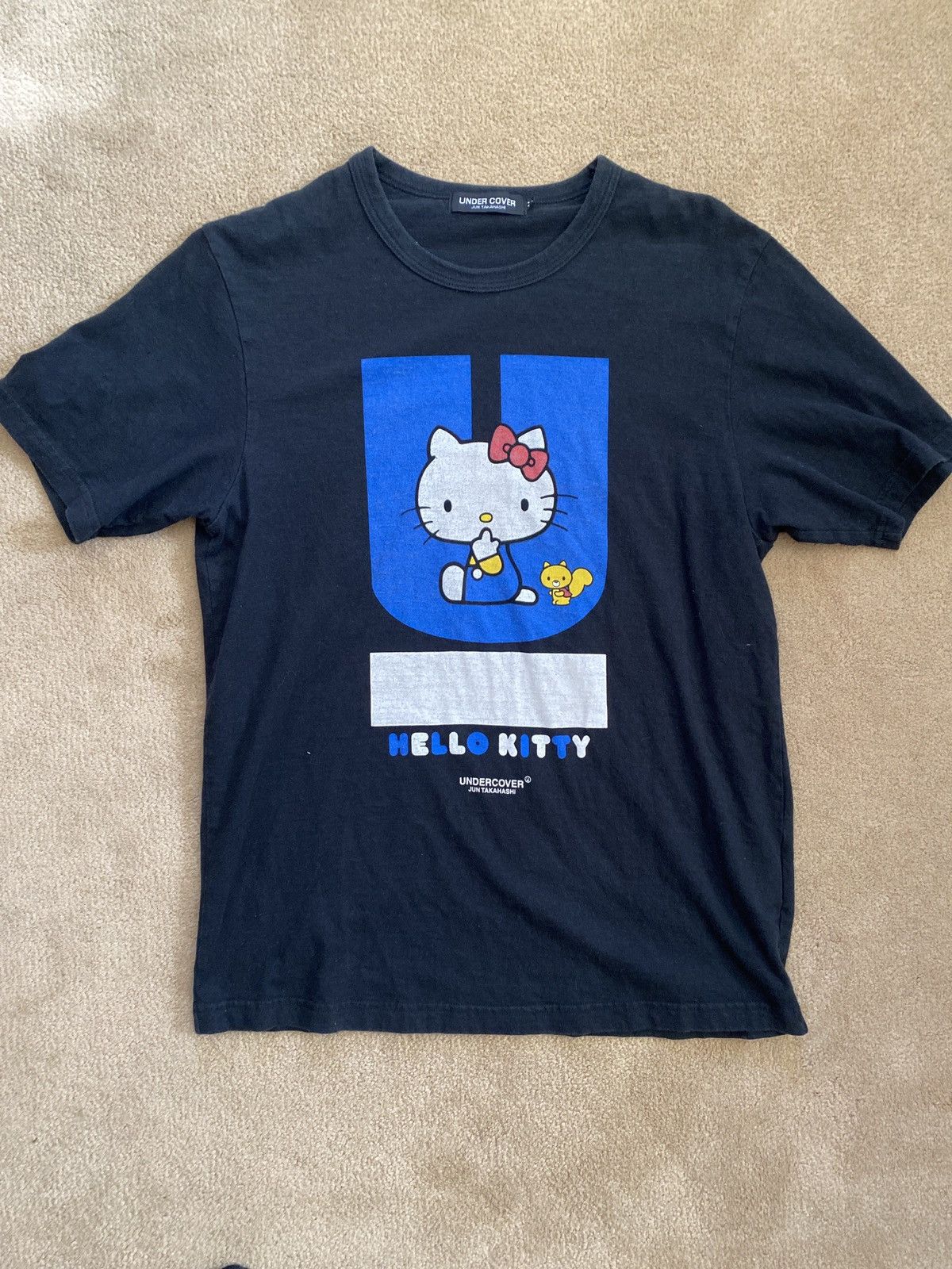 Pre-owned Undercover Hello Kitty T Shirt In Black
