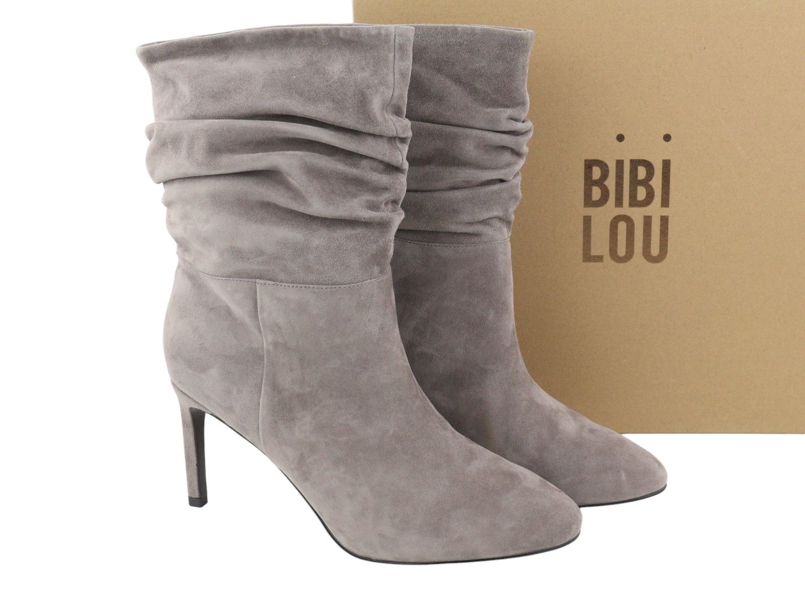 Other BIBI LOU EU40 Grey Suede Leather Almond 87550 Size US 9 / IT 39 - 1 Thumbnail