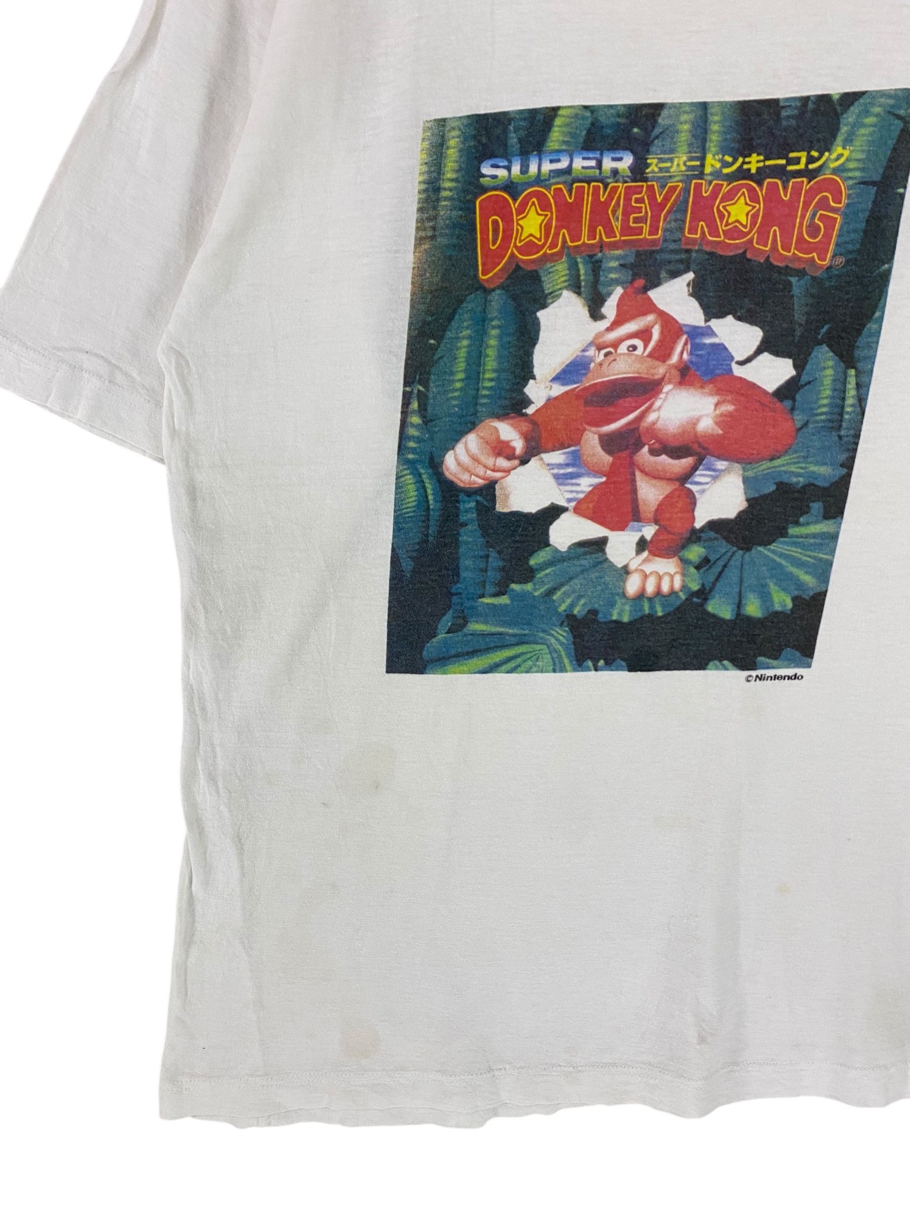 Nintendo × Playstation × Vintage 90s Super Donkey Kong video game promo tshirt Size US L / EU 52-54 / 3 - 4 Thumbnail