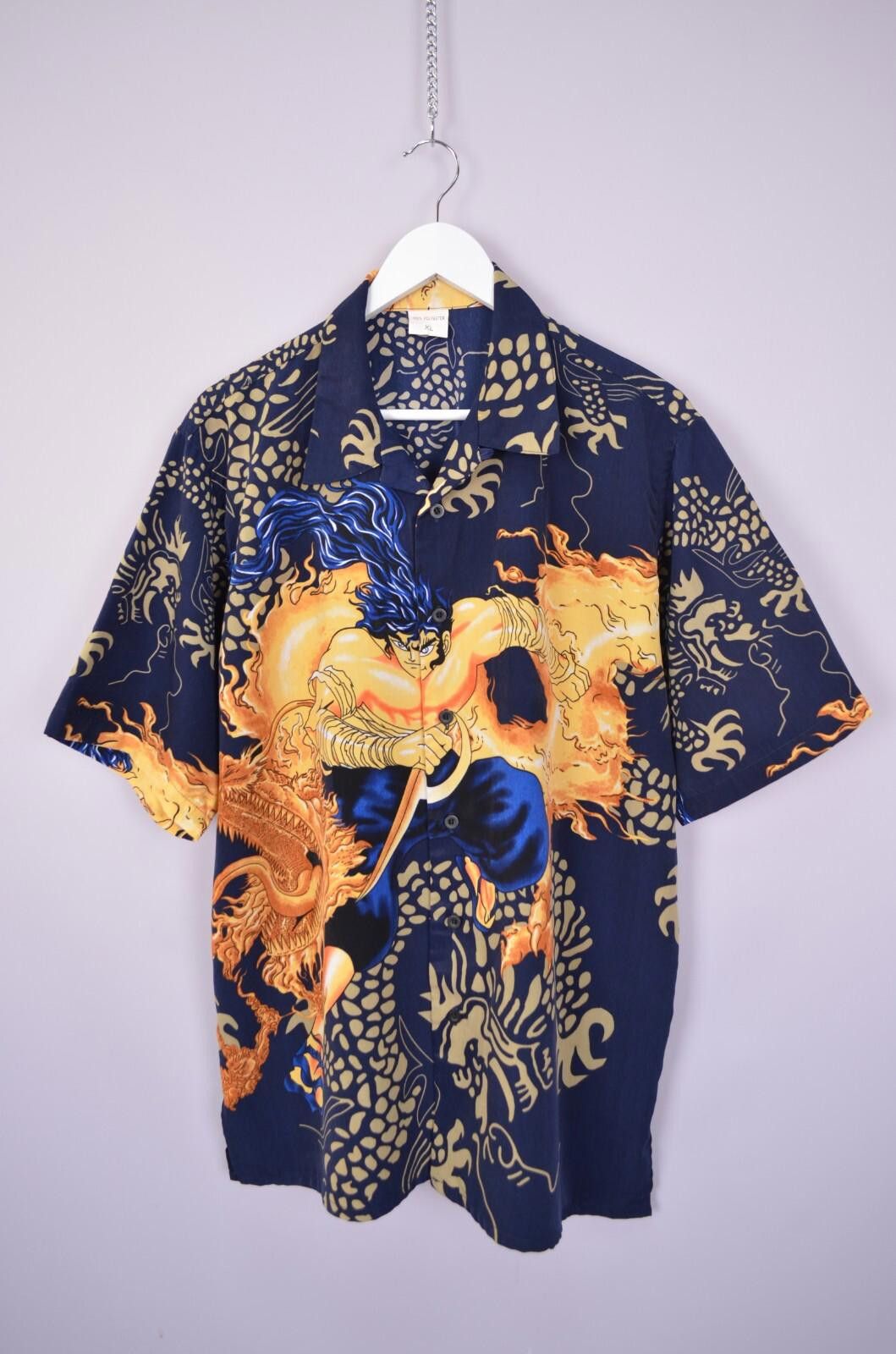 Designer Vintage Anime Samurai Warrior Japanese Shirt Size XL AOP 90s Size US XL / EU 56 / 4 - 1 Thumbnail