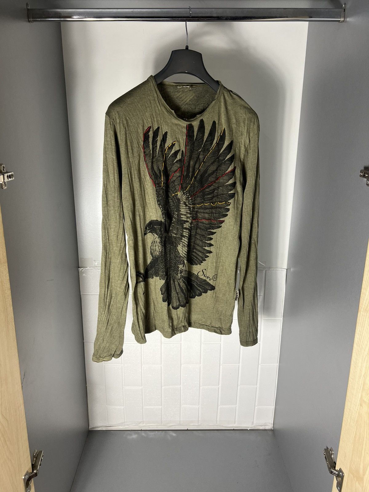 Japanese Brand × Vintage VERY RARE ITALIAN DESIGNER EAGLES LONG SLEEVE RETRO Y2K 90s Size US M / EU 48-50 / 2 - 4 Thumbnail