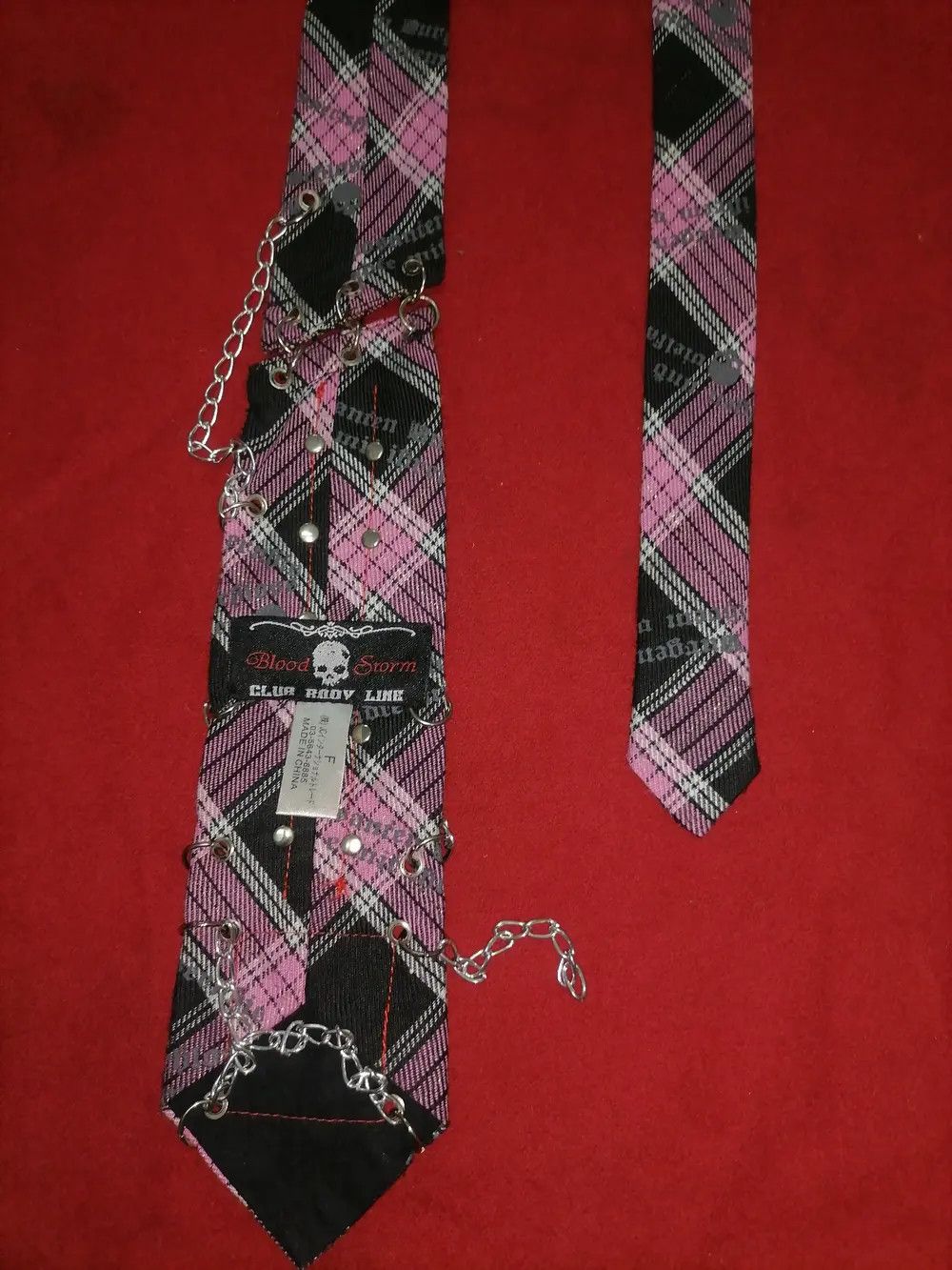 14th Addiction × Hysteric Glamour × Le Grande Bleu (L.G.B.) Rare Japanese Brand Blood Storm Punk Gothic Necktie Size ONE SIZE - 3 Thumbnail