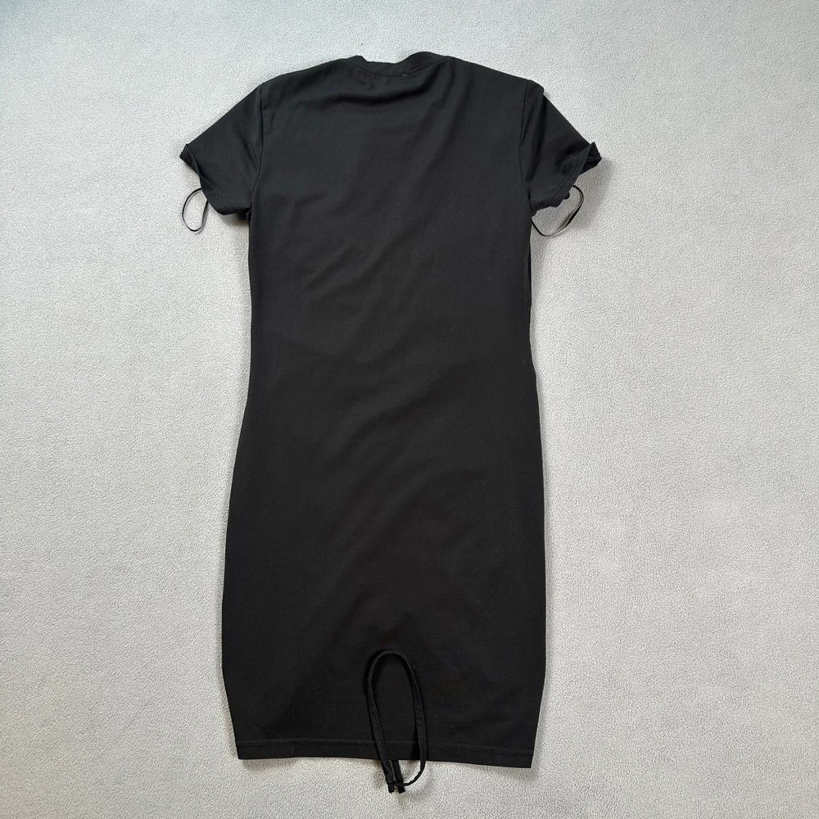 Other Superdown Mini Dress S Black Ruched Drawstring T Shirt Short Size S / US 4 / IT 40 - 2 Thumbnail