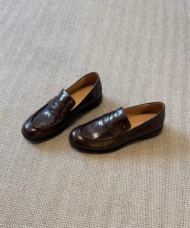 Other Casual Retro Vintage Style PU Leather Women’s Loafers Boots Size US 8 / IT 38 - 1 Thumbnail