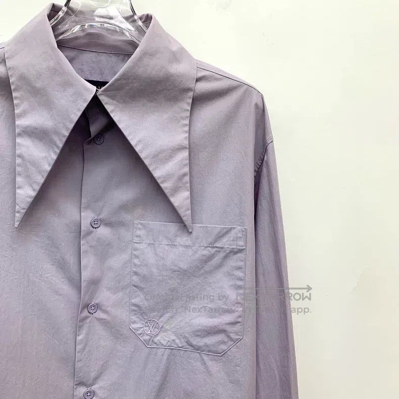 Louis Vuitton Louis Vuitton 23 Light Purple Lace Design Cotton Lapel Sin Size US XS / EU 42 / 0 - 3 Thumbnail