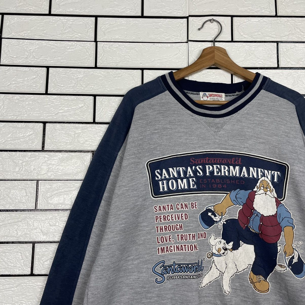 Japanese Brand Santa World Big Print Sweatshirt Size US L / EU 52-54 / 3 - 6 Thumbnail