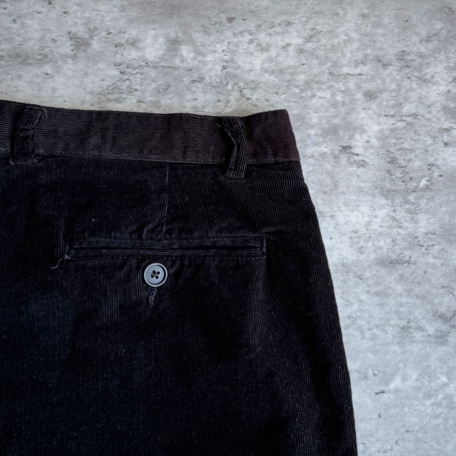 Club Room × Vintage Vintage Y2K Baggy Corduroy Tonal Black Skater Style Pants Size US 38 / EU 54 - 3 Thumbnail