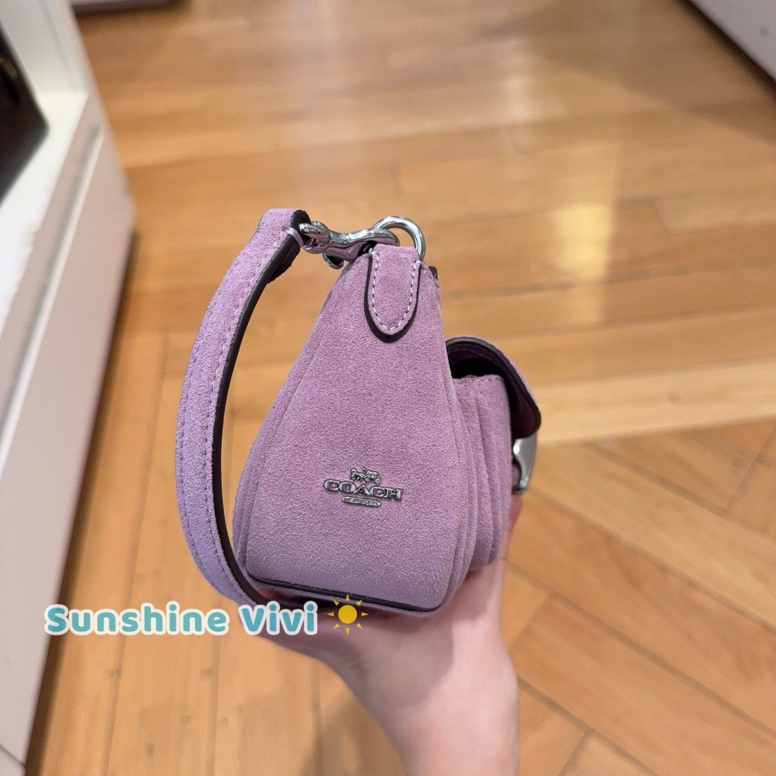Coach NWT Coach Ashton Mini Shoulder Bag CDB12 Silver/Light Violet Size ONE SIZE - 3 Thumbnail