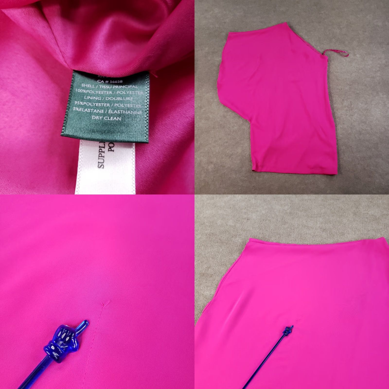 Ralph Lauren Lauren Ralph Lauren Dress Women Size 0 Pink One Shoulder Short Lined Black Label Dress Size 25" / US 0 / IT 36 - 9 Thumbnail