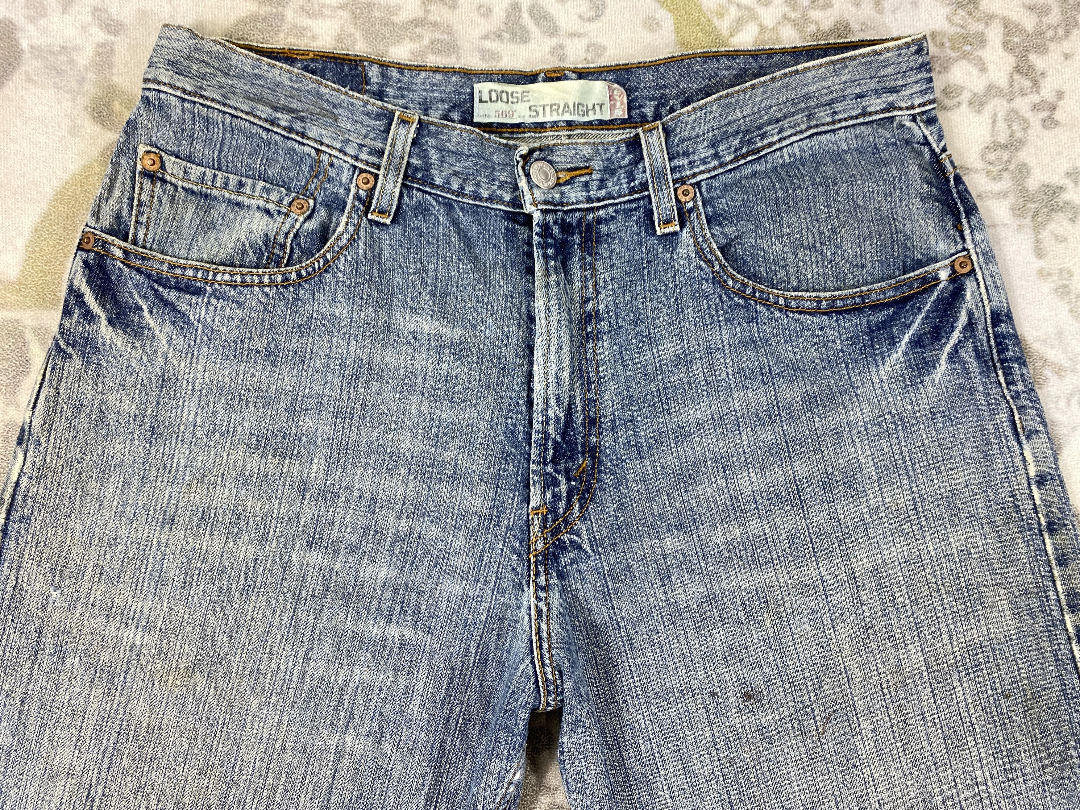 Levi's Indigo Vintage Levi's 569 Loose Straight Denim 34x30.5 JN486 Size US 34 / EU 50 - 3 Thumbnail