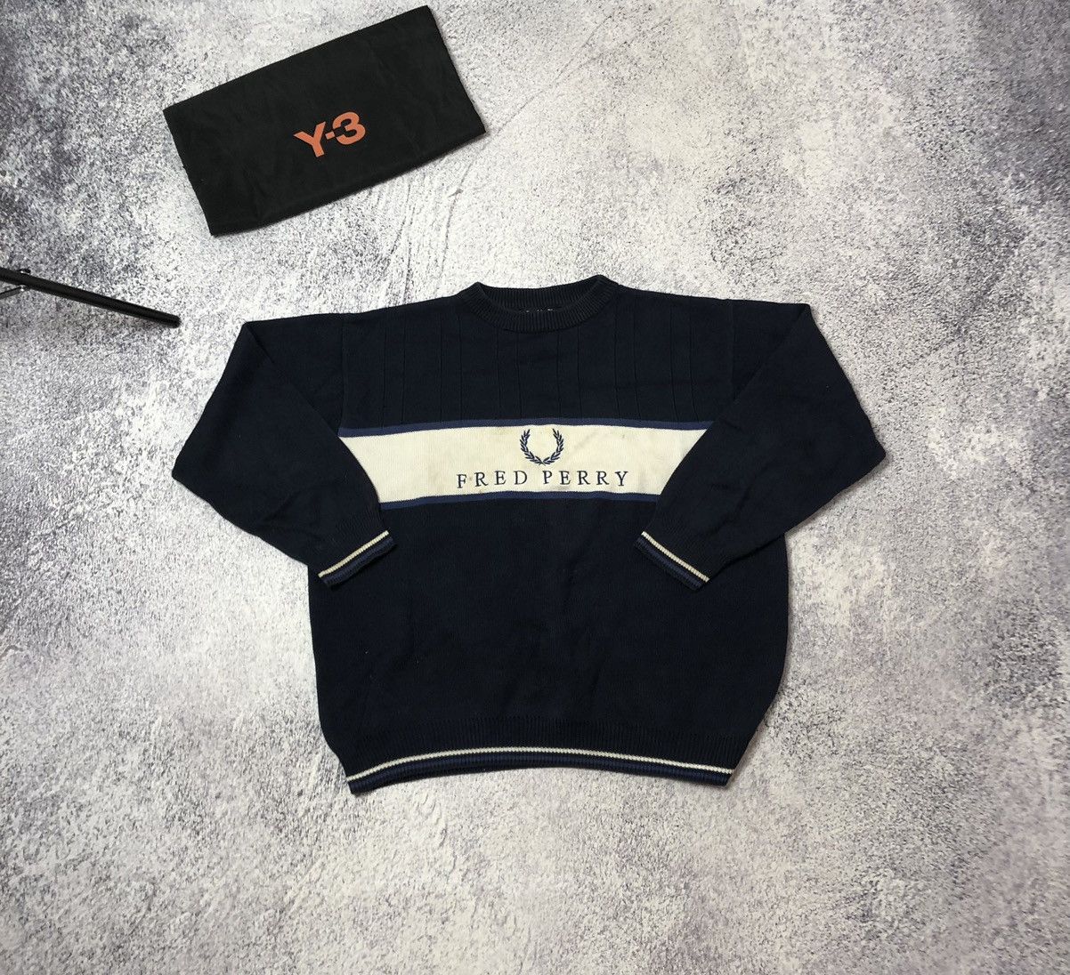 Fred Perry × Vintage Vintage sweater Fred Perry size Xl Size US XL / EU 56 / 4 - 1 Thumbnail