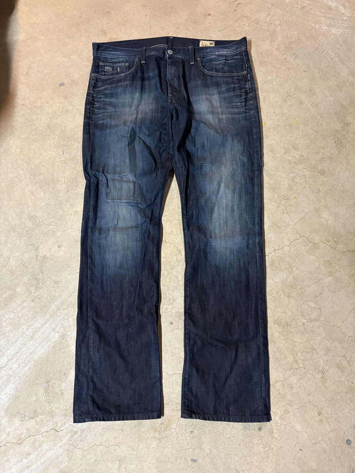 G-Star G-star RAW Y2K 3301 3D Straight Leg Denim Jeans Blue 38x34 Size US 38 / EU 54 - 1 Thumbnail