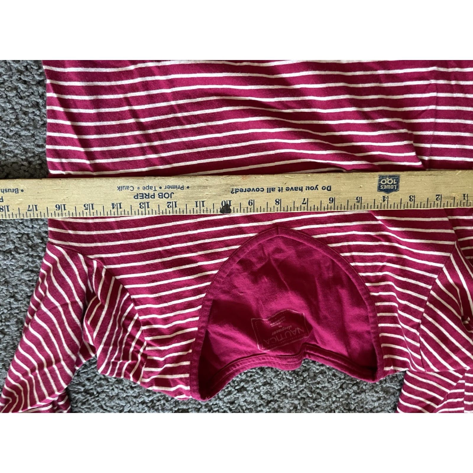Nautica VINTAGE Nautica Shirt Womens M Pink Striped Long Sleeve Pajama Top Adult Medium Cotton Blend Sleepwear Size M / US 6-8 / IT 42-44 - 4 Thumbnail
