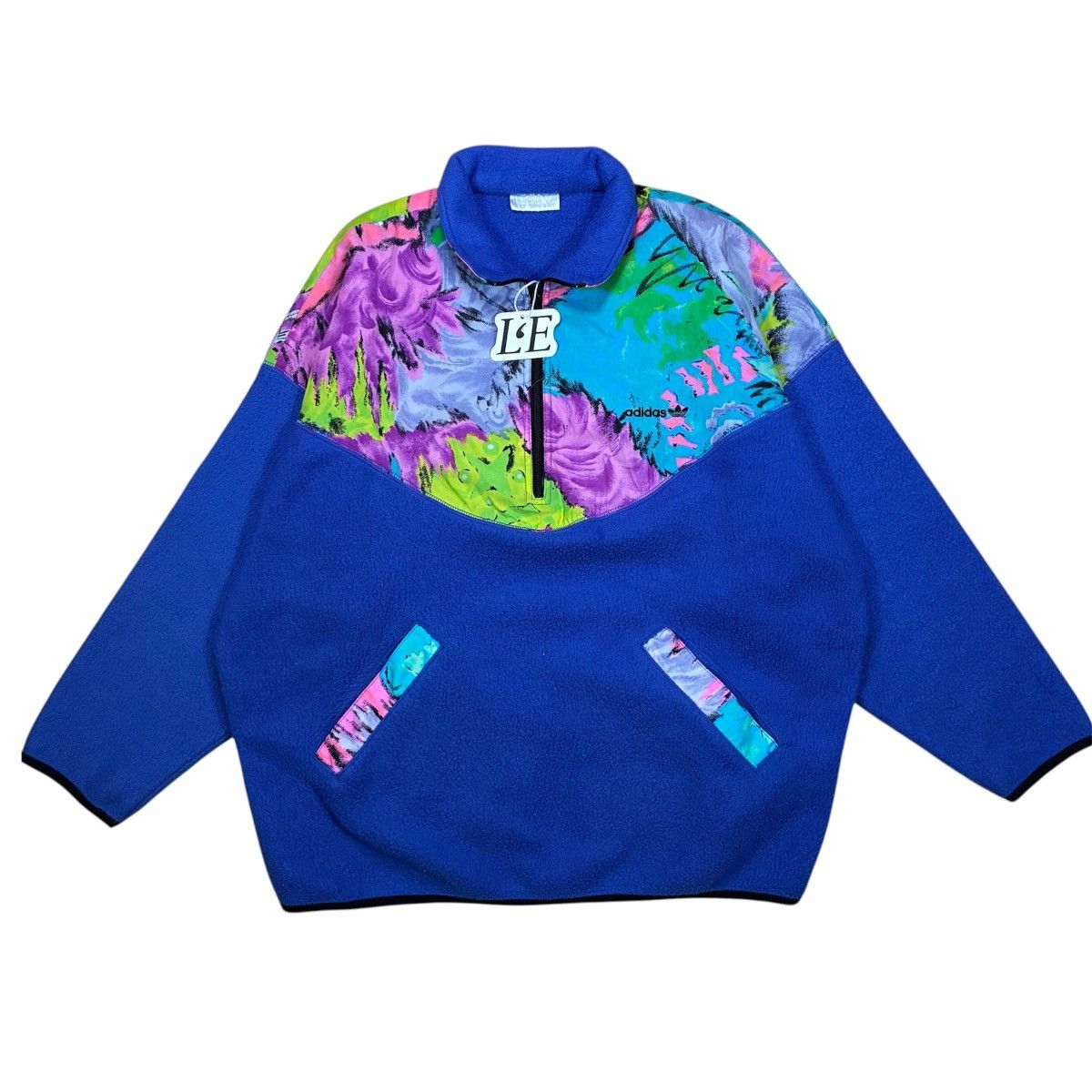 Adidas Men’s Vintage 90s Adidas Fleece Hoodie Size M-L Size US L / EU 52-54 / 3 - 1 Thumbnail