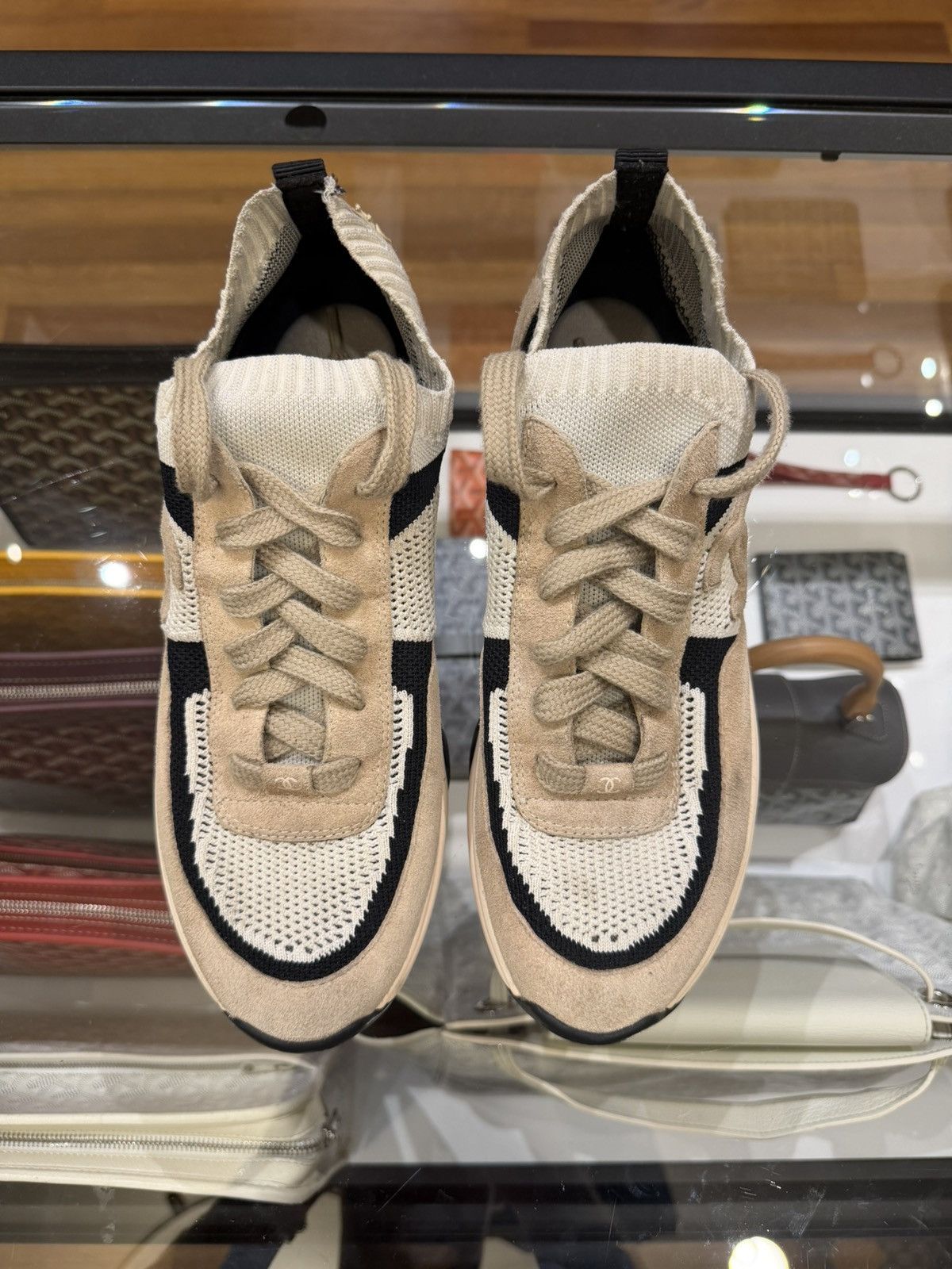 Chanel Chanel Sock Runner Sneakers - White/Grey Size US 9 / EU 42 - 7 Thumbnail