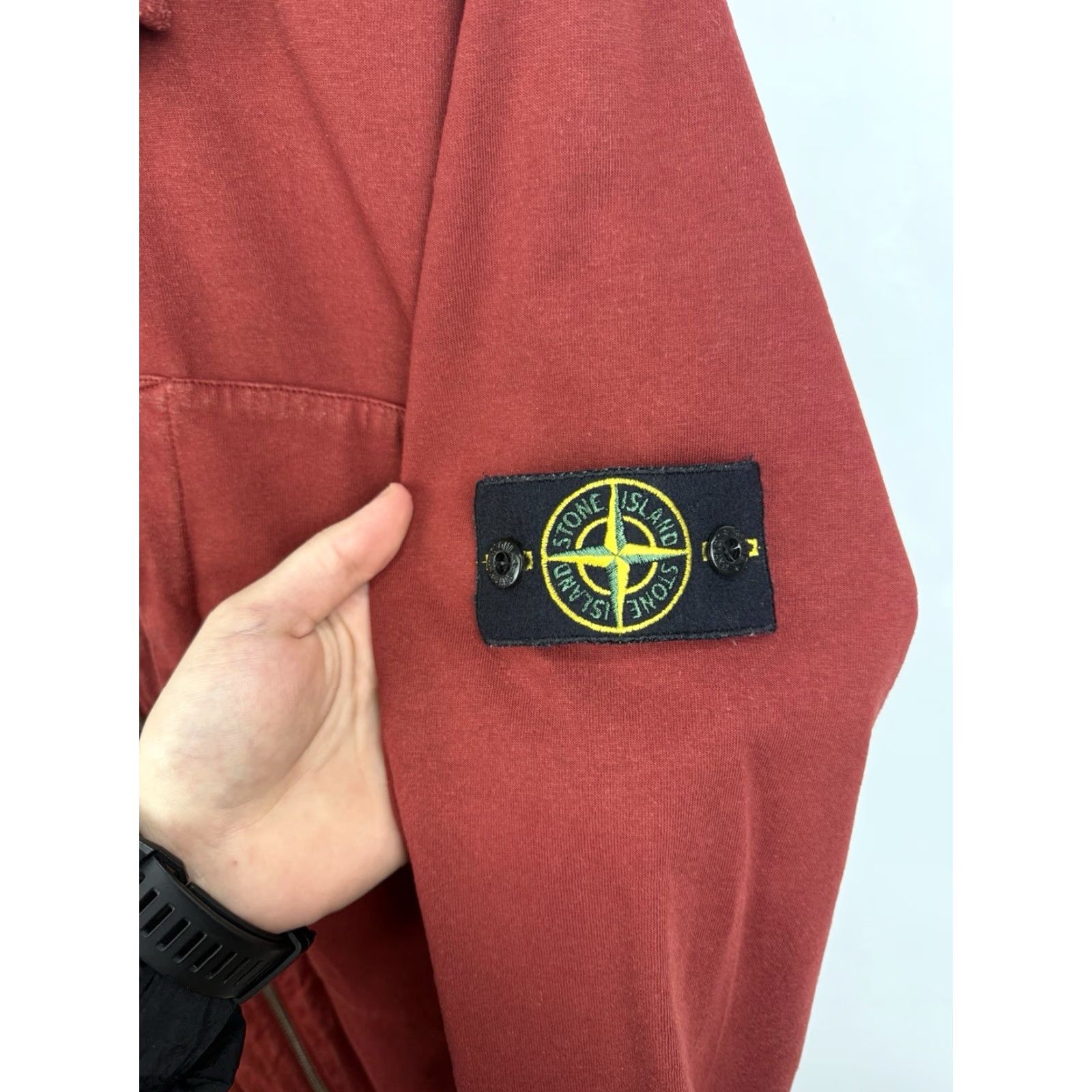Stone Island VINTAGE Stone Island Hoodie 90s Archive Layered Hooded Jacket XL Men's Red 90s Full Zip Mens Size US XL / EU 56 / 4 - 5 Thumbnail