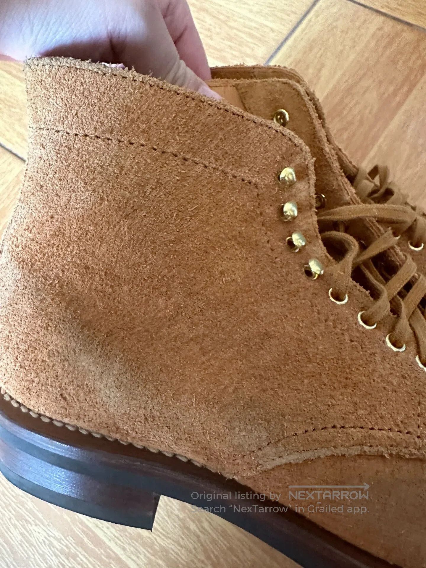 Japanese Brand Vintage Japanese Gold Suede Work Boots. Size US 8 / EU 41 - 2 Thumbnail
