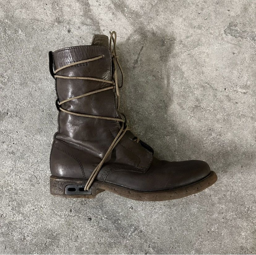 Dirk Bikkembergs Dirk Bikkimbergs B-laced Brown leather combat boots Size US 6 / EU 39 - 2 Thumbnail
