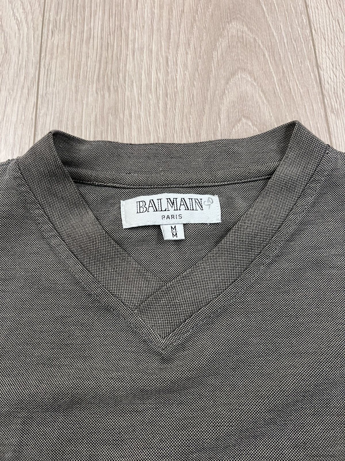 Balmain × Vintage Vintage 90s Balmain Long Sleeve T Shirt Designer Luxury Size US M / EU 48-50 / 2 - 2 Thumbnail