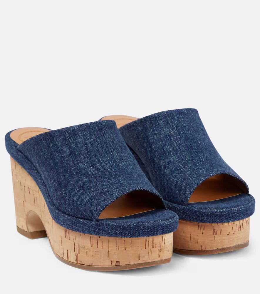 Chloe o1loc1c1024 Oli Mules in Denim Size US 6 / IT 36 - 1 Thumbnail