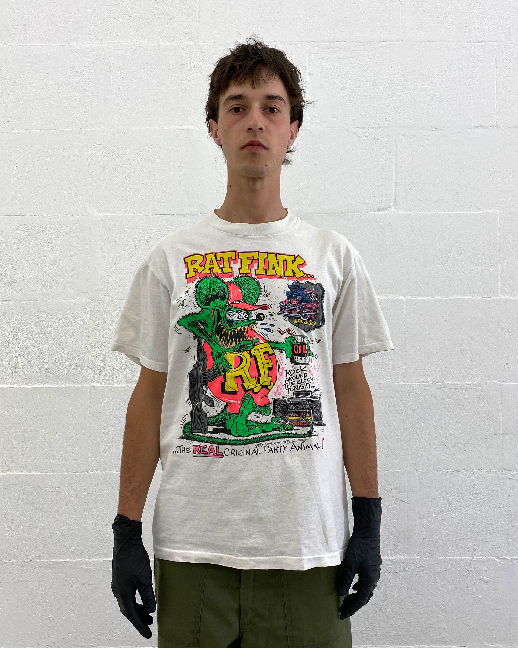 Vintage 1990 Rat Fink Ed Roth Single Stitch T-Shirt Size US M / EU 48-50 / 2 - 1 Thumbnail