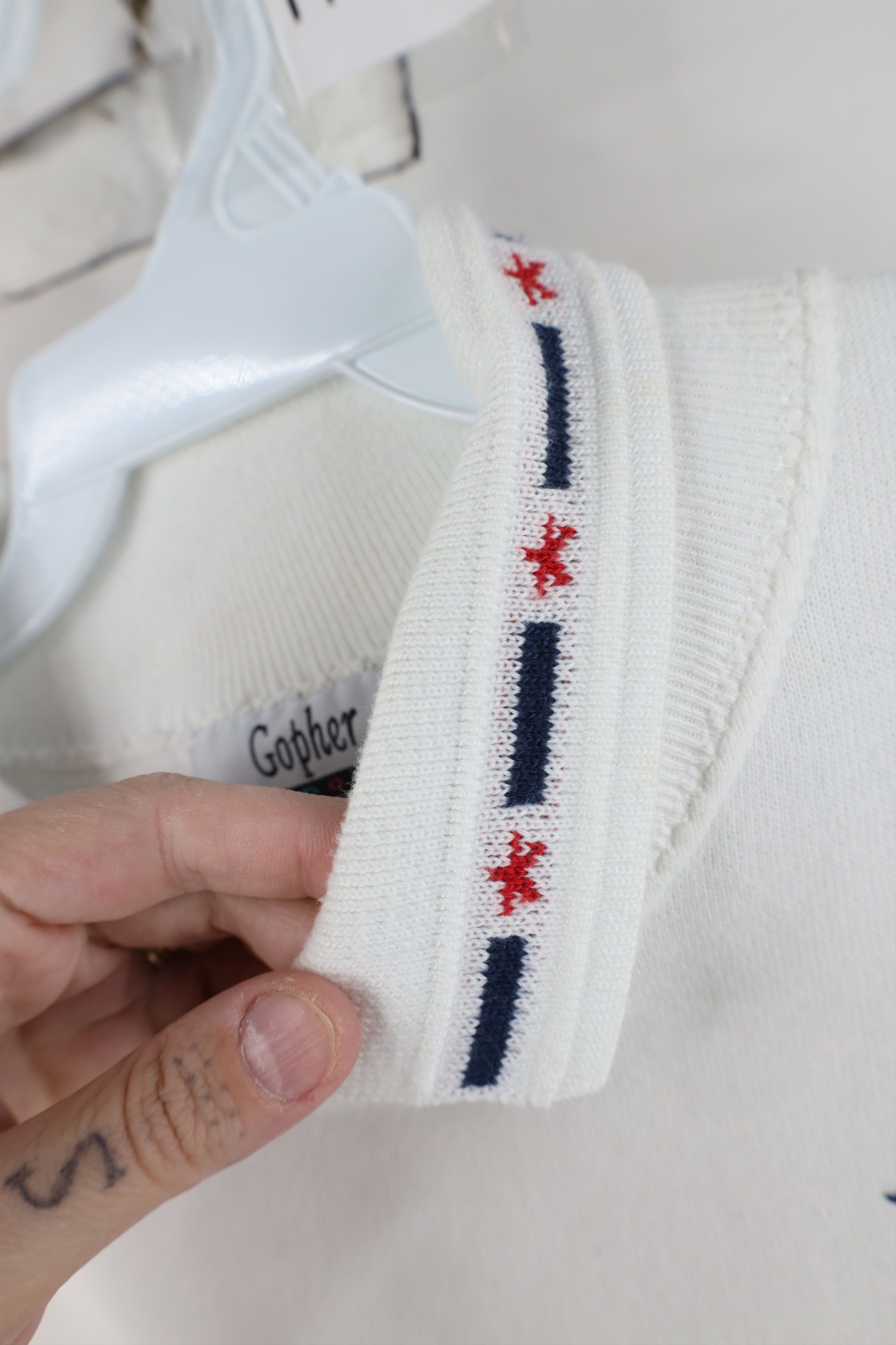 Vintage Vintage 90s Streetwear Sailing Collared Sweatshirt USA Size M / US 6-8 / IT 42-44 - 9 Thumbnail