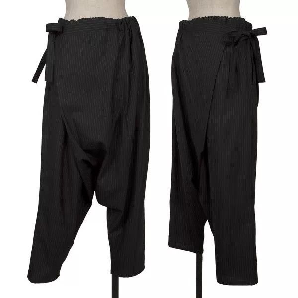 black vintage striped design pants