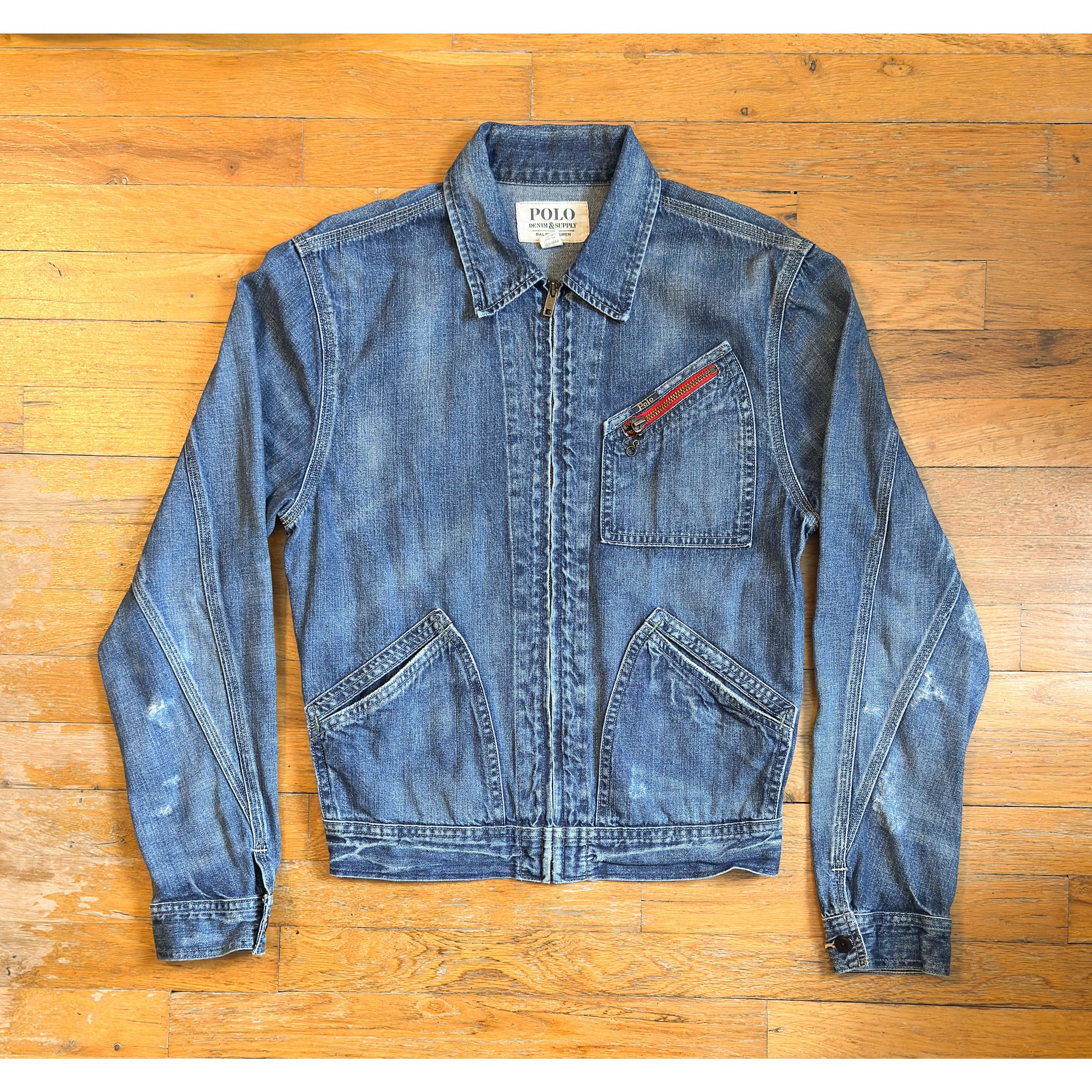 Denim & Supply Ralph Lauren 91-B Zip Denim Jacket Size US XS / EU 42 / 0 - 1 Thumbnail