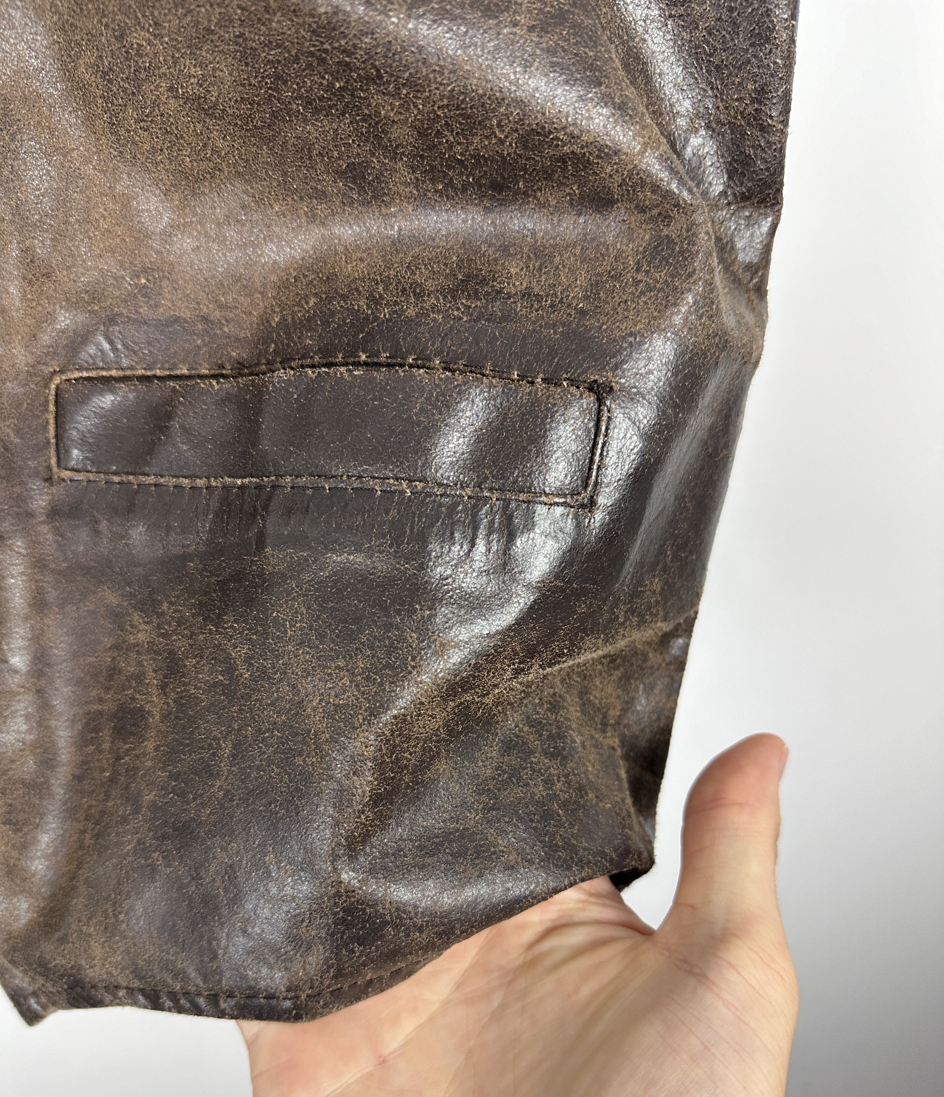 Vintage Vintage men leather vest brown Size US M / EU 48-50 / 2 - 5 Thumbnail