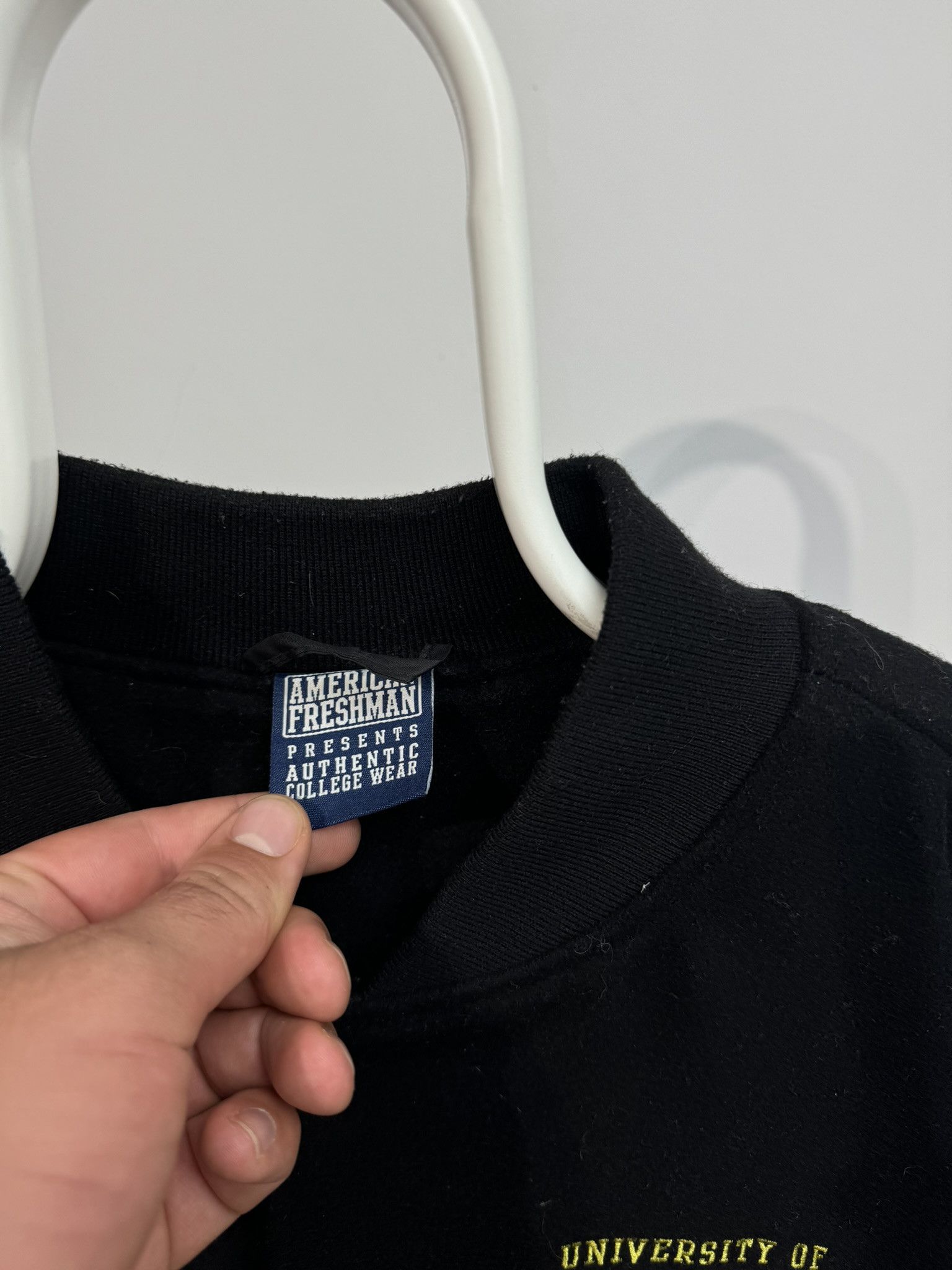 Vintage Black Bomber Jacket University of Michigan y2k 90s usa uk Size US L / EU 52-54 / 3 - 8 Thumbnail