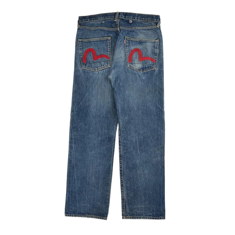 image of Vintage Evisu Embroidered Red Seagull Denim, Men's (Size 34)