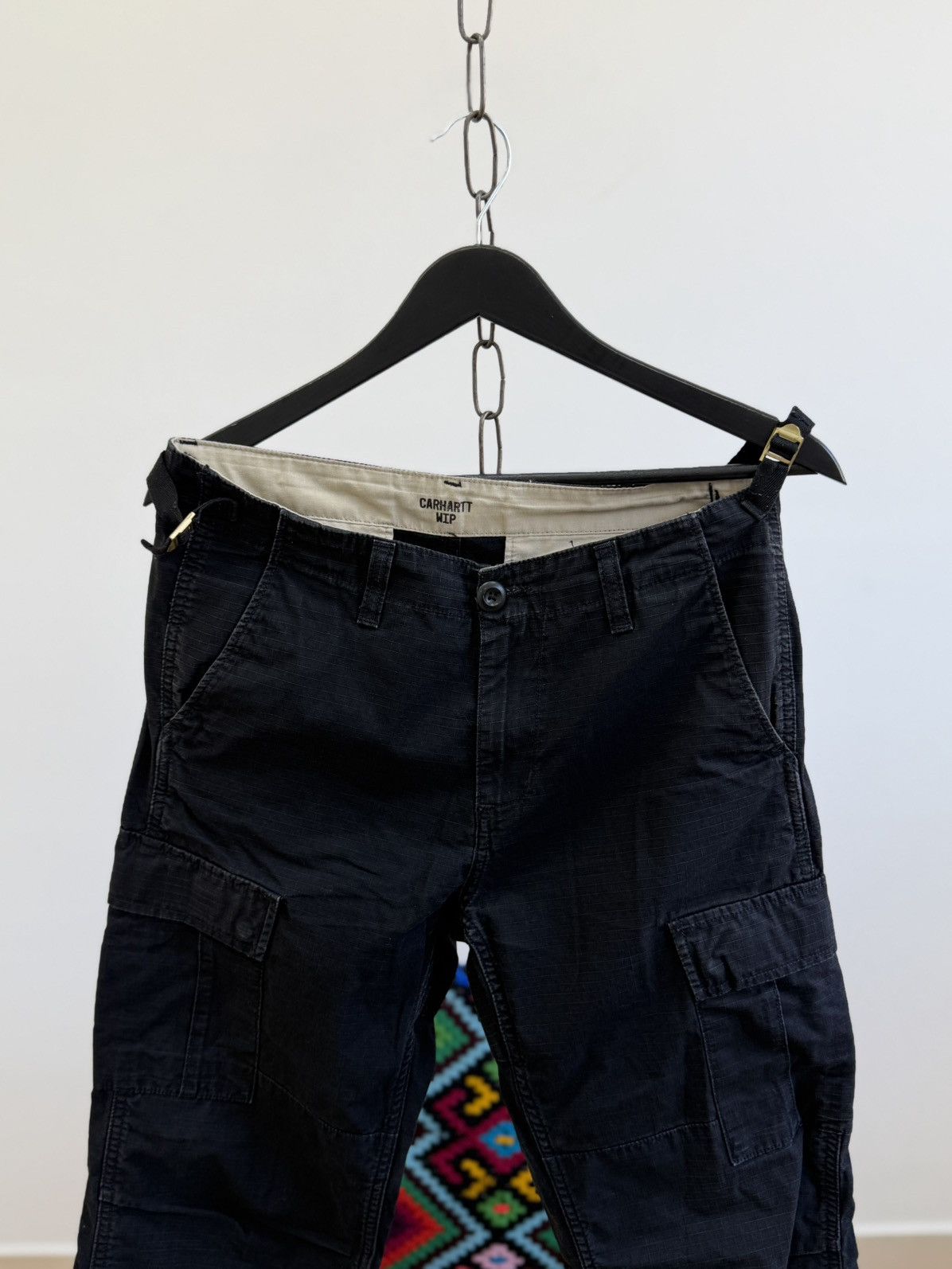 Carhartt vtg carhartt work cargo carpenter distressed washed pants Size US 30 / EU 46 - 3 Thumbnail