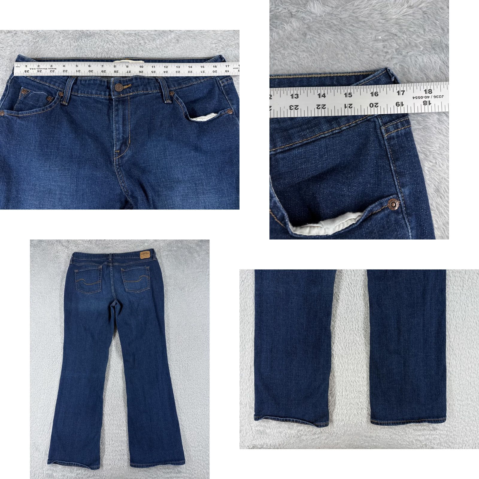Levi's Levis Jeans Women 10 Blue Denim Bootcut Mid Rise Dark Wash 30x30 Cotton Pocket 5-Pocket Design Regular Stretch Denim Jeans Womens Size 32" / US 10 / IT 46 - 9 Thumbnail